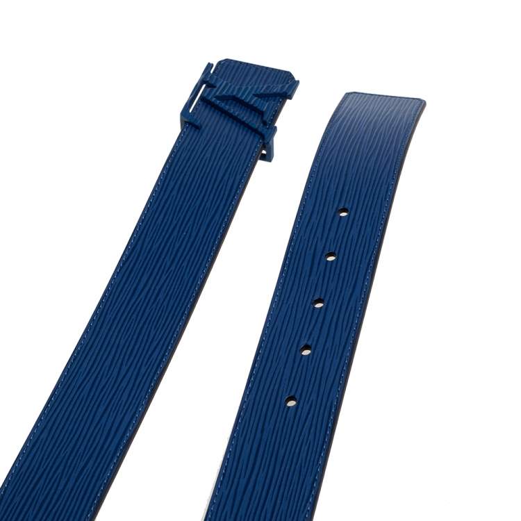 Pre Owned Louis Vuitton Saphir Epi Leather LV Initiales Belt 90 CM