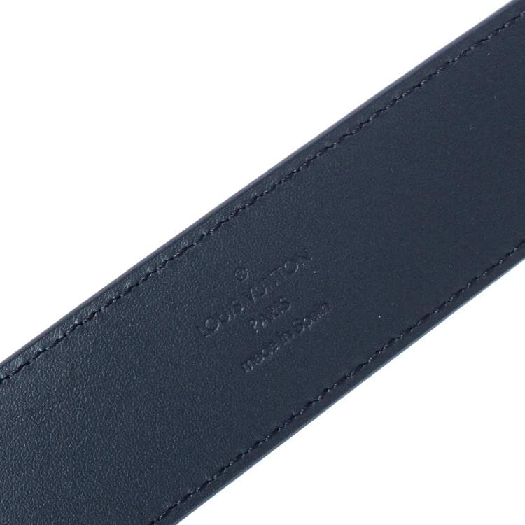 Pre Owned Louis Vuitton Upside Down Monogram Ink Metropole Belt 95CM