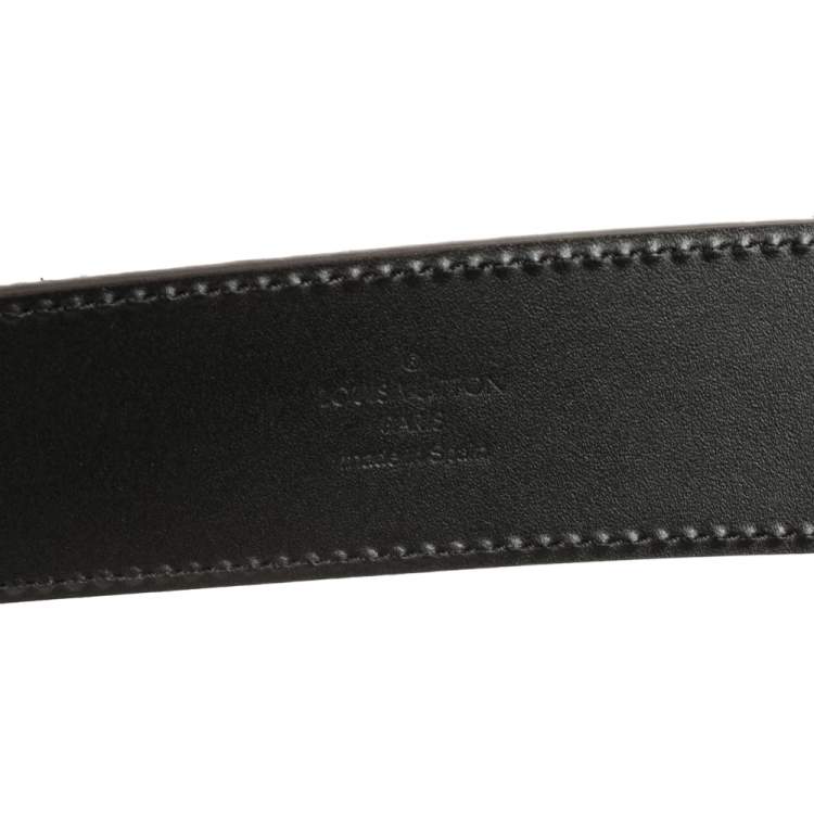 Pre Owned Louis Vuitton Brown Mini Damier Suede Initiales Belt 105 CM