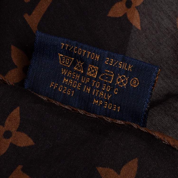 Pre Owned Louis Vuitton Brown LVXNBA Monogram Print Cotton Bandana