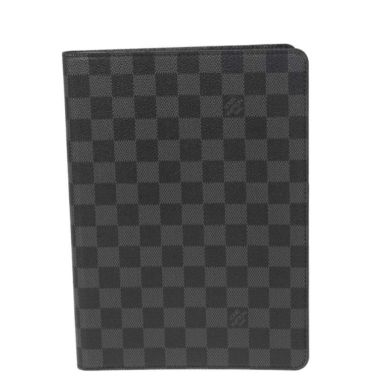 Authentic Louis Vuitton Damier Graphite Etui iPad Tablet Case N60033 LV  6807G