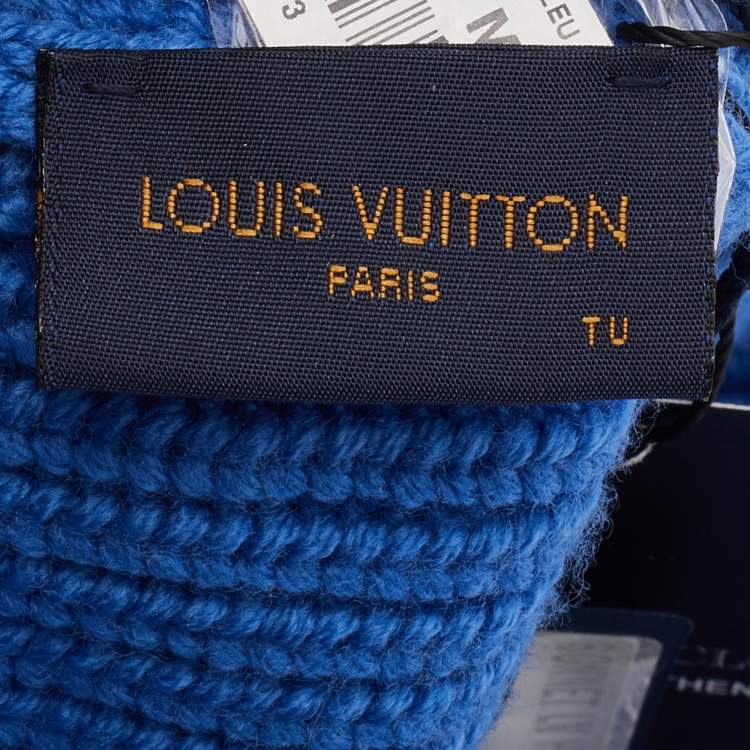 Pre Owned Louis Vuitton Blue Wool Knit Beanie