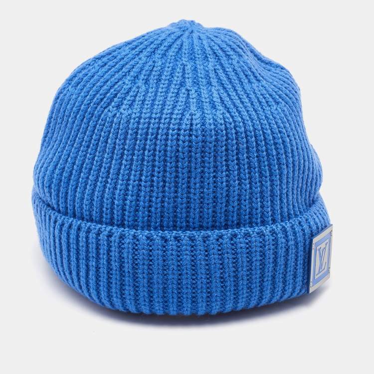 Shop Louis Vuitton Men's Blue Knit Hats