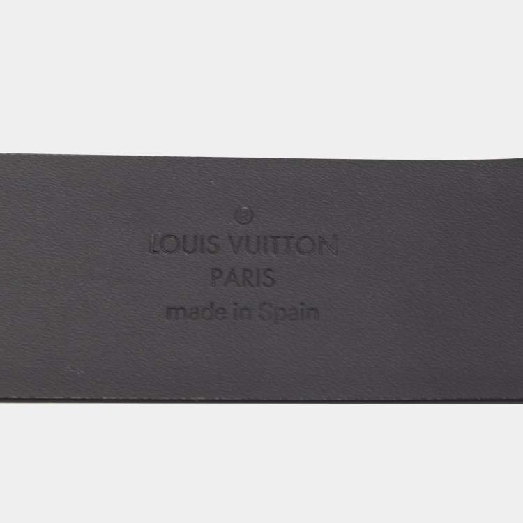 Pre Owned Louis Vuitton Black Leather Neogram Belt 85CM