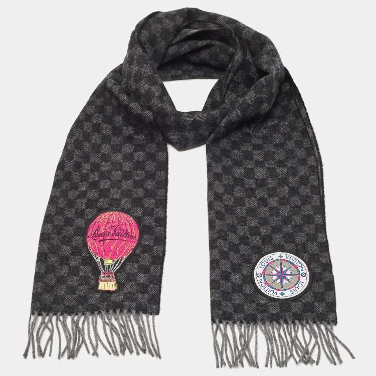 vuitton black wool scarf