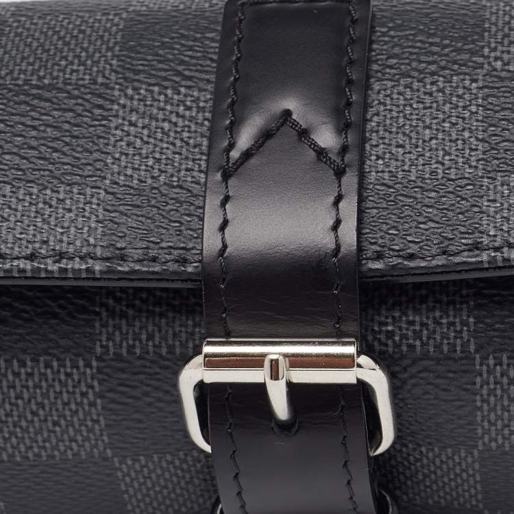 Pre Owned Louis Vuitton Damier Graphite Canvas 3 Watch Case