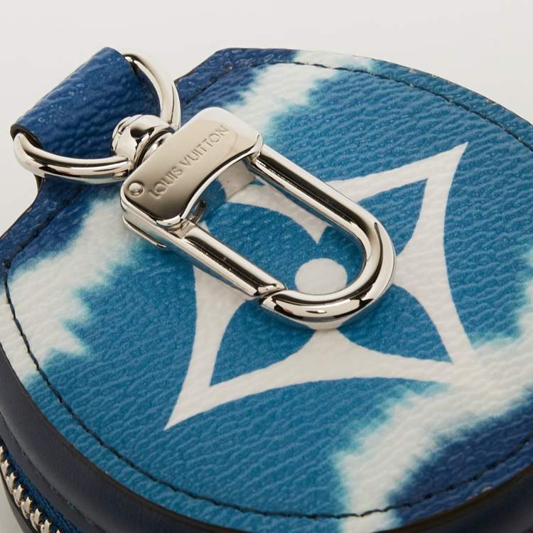 Pre Owned Louis Vuitton Blue Monogram Escale Canvas Earphone Case