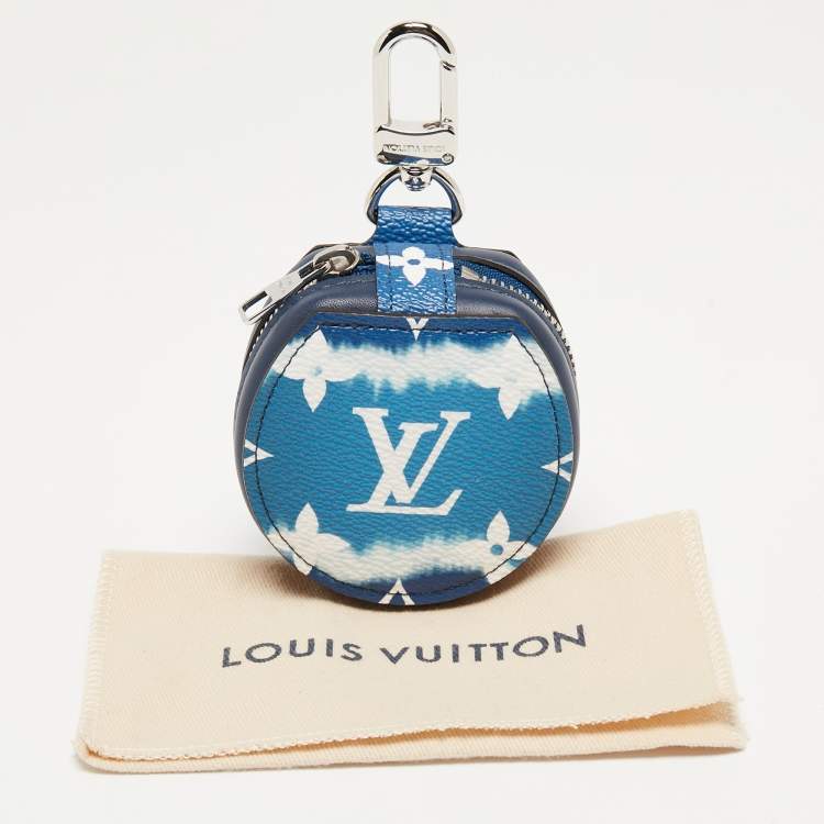 Pre Owned Louis Vuitton Blue Monogram Escale Canvas Earphone Case
