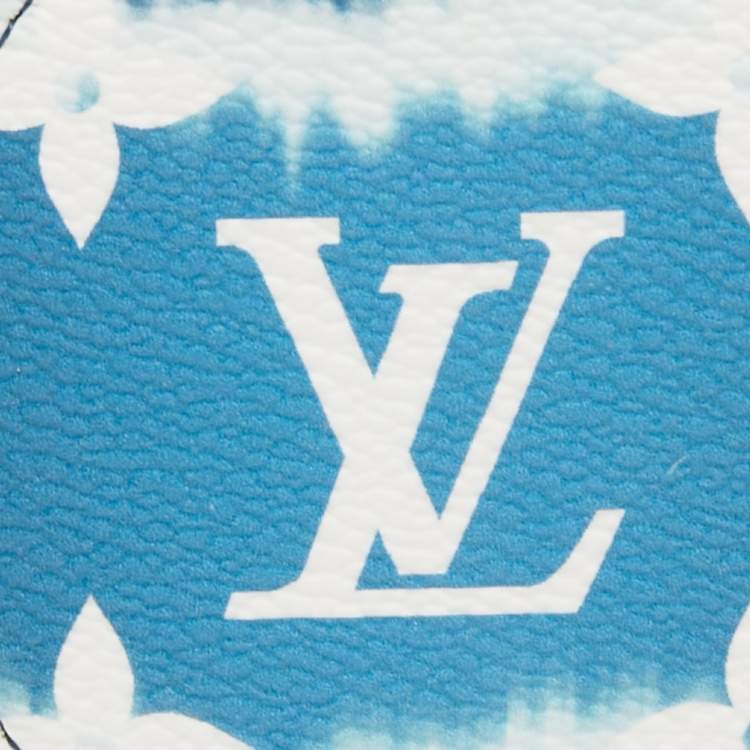Pre Owned Louis Vuitton Blue Monogram Escale Canvas Earphone Case