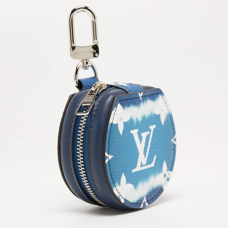 Pre Owned Louis Vuitton Blue Monogram Escale Canvas Earphone Case