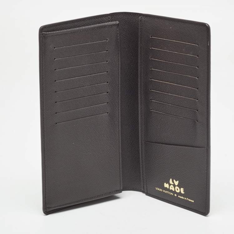 Pre Owned Louis Vuitton x Nigo Reverse Monogram Stripes Canvas Brazza Wallet