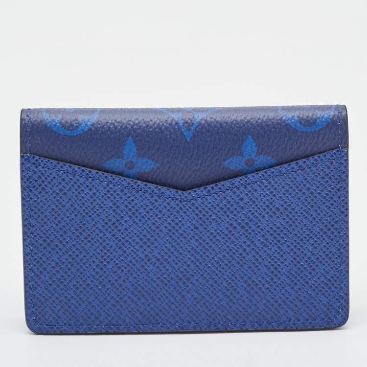Pre Owned Louis Vuitton Blue Monogram Canvas Pocket Organizer