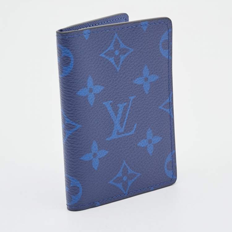 Pre Owned Louis Vuitton Blue Monogram Canvas Pocket Organizer