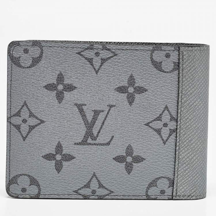 Pre Owned Louis Vuitton Monogram Eclipse Reverse Canvas Multiple Wallet