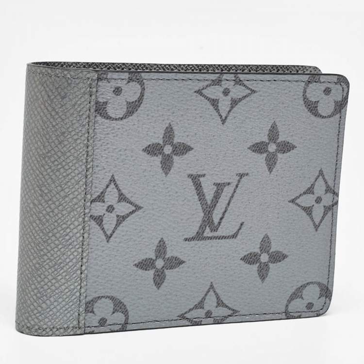 Pre Owned Louis Vuitton Monogram Eclipse Reverse Canvas Multiple Wallet