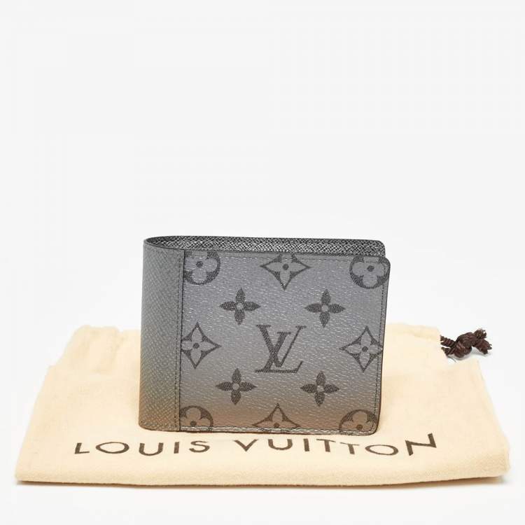 Pre Owned Louis Vuitton Monogram Eclipse Reverse Canvas Multiple Wallet