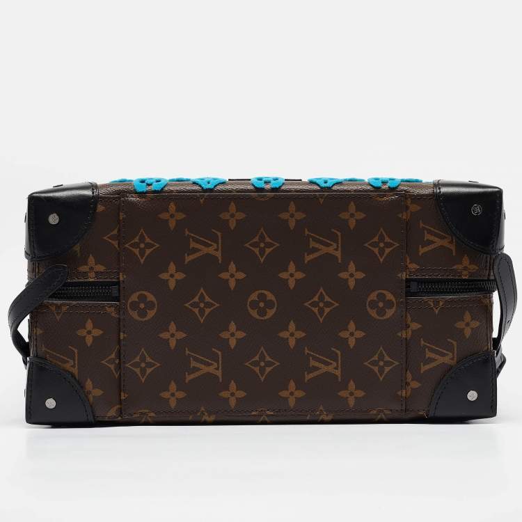 Pre Owned Louis Vuitton Turquoise Monogram Tuffetage Soft Trunk PM Backpack 
