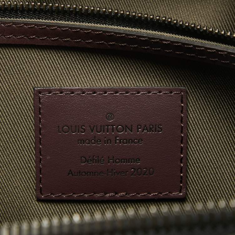 Pre Owned Louis Vuitton Monogram Eclipse Canvas Patchwork Keepall Bandouliere 50 Bag