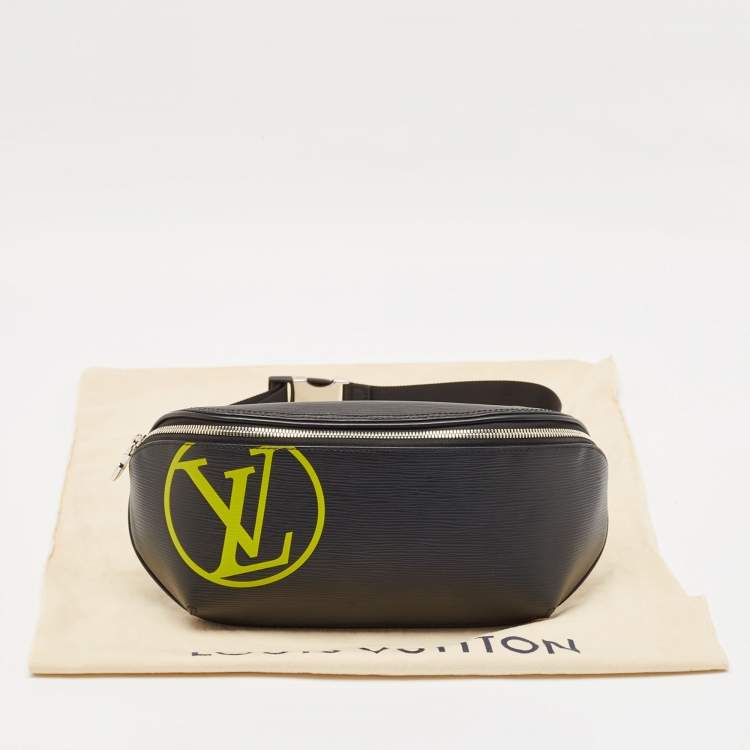 Pre Owned Louis Vuitton Black Epi Leather LV Initials Bumbag