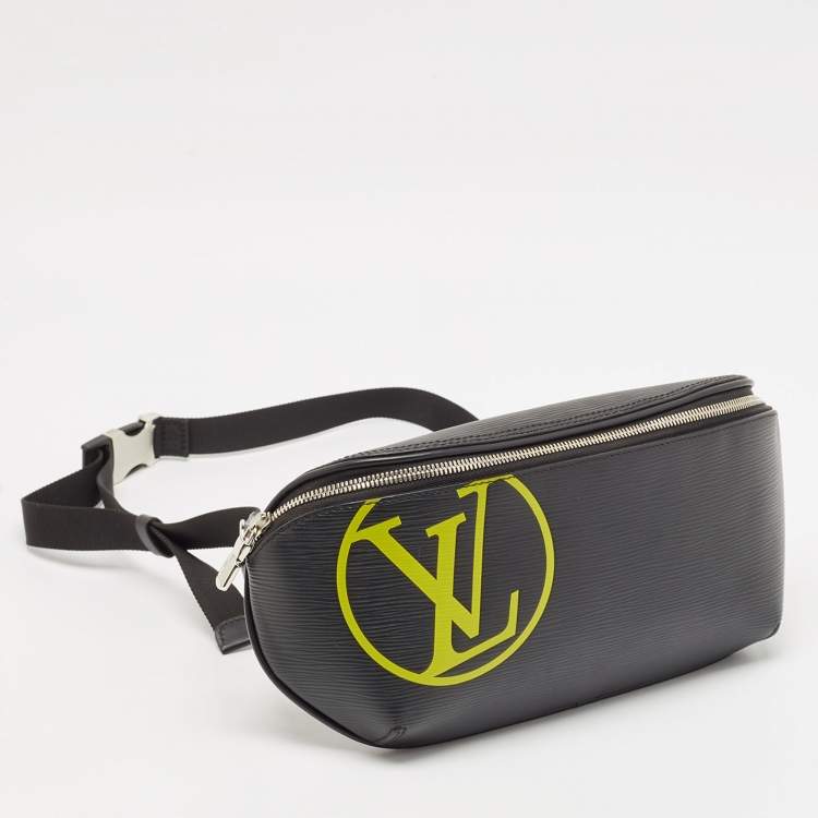 Pre Owned Louis Vuitton Black Epi Leather LV Initials Bumbag