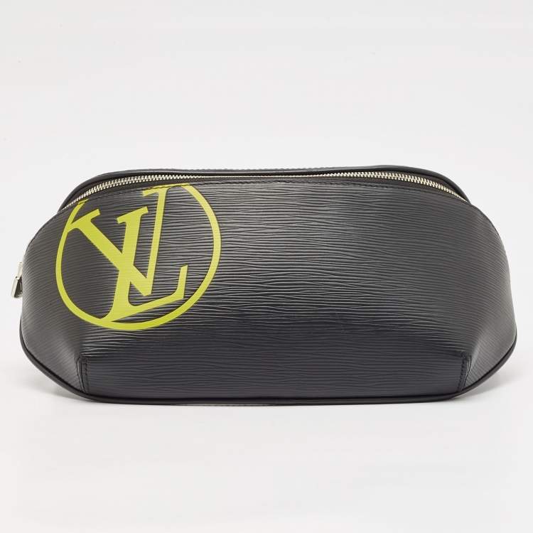 Pre Owned Louis Vuitton Black Epi Leather LV Initials Bumbag