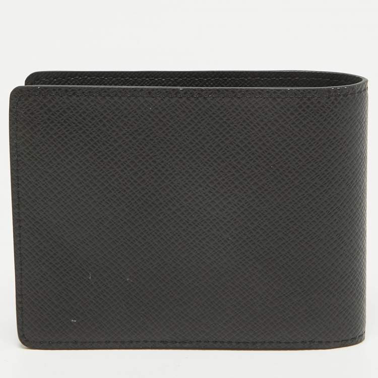 Pre Owned Louis Vuitton Black Taiga Leather Multiple Wallet