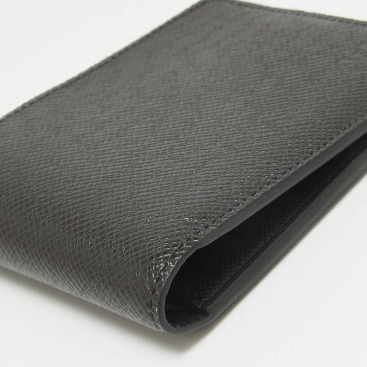 Pre Owned Louis Vuitton Black Taiga Leather Multiple Wallet