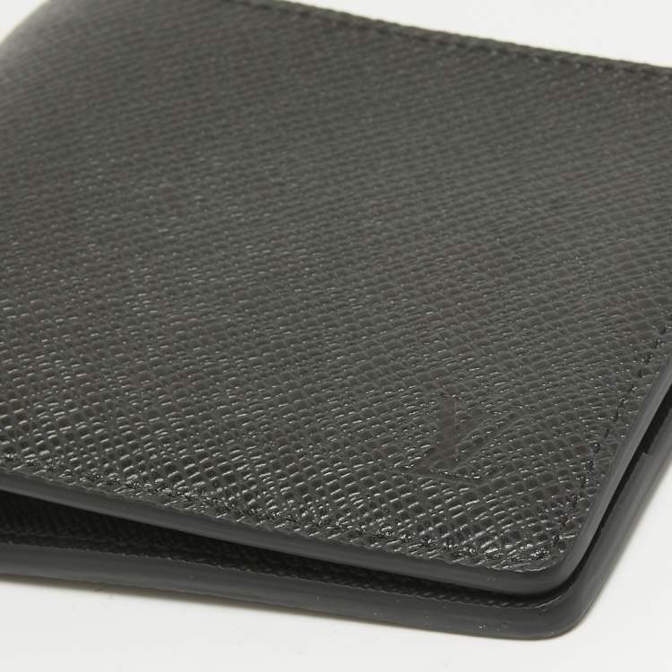 Pre Owned Louis Vuitton Black Taiga Leather Multiple Wallet