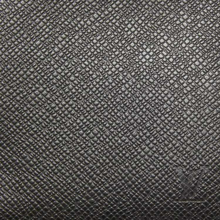 Pre Owned Louis Vuitton Black Taiga Leather Multiple Wallet