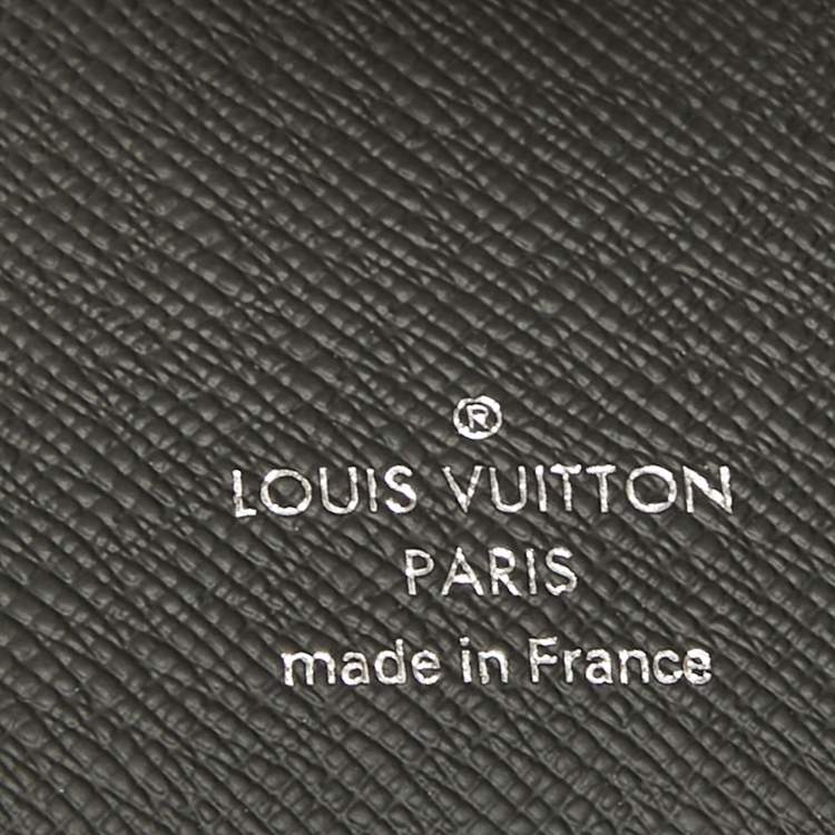 Pre Owned Louis Vuitton Black Taiga Leather Multiple Wallet