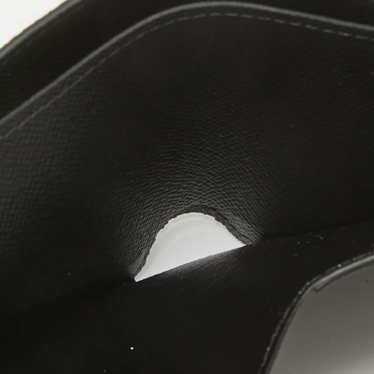 Pre Owned Louis Vuitton Black Taiga Leather Multiple Wallet