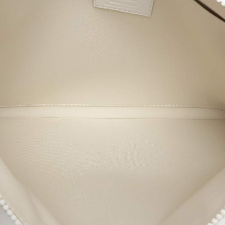 Pre Owned Louis Vuitton White Monogram Taurillon Leather Solar Ray A4 Pouch