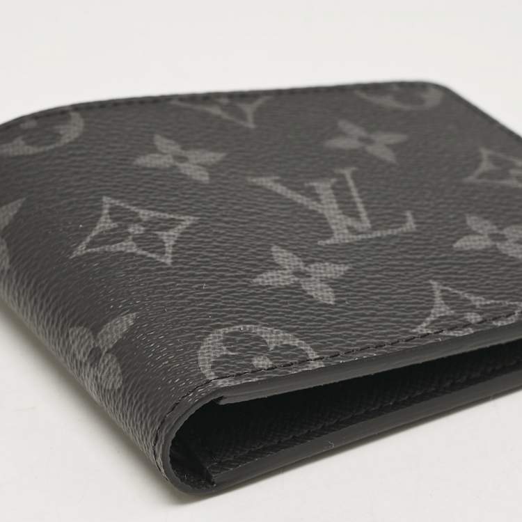 Pre Owned Louis Vuitton Monogram Eclipse Canvas Slender Wallet