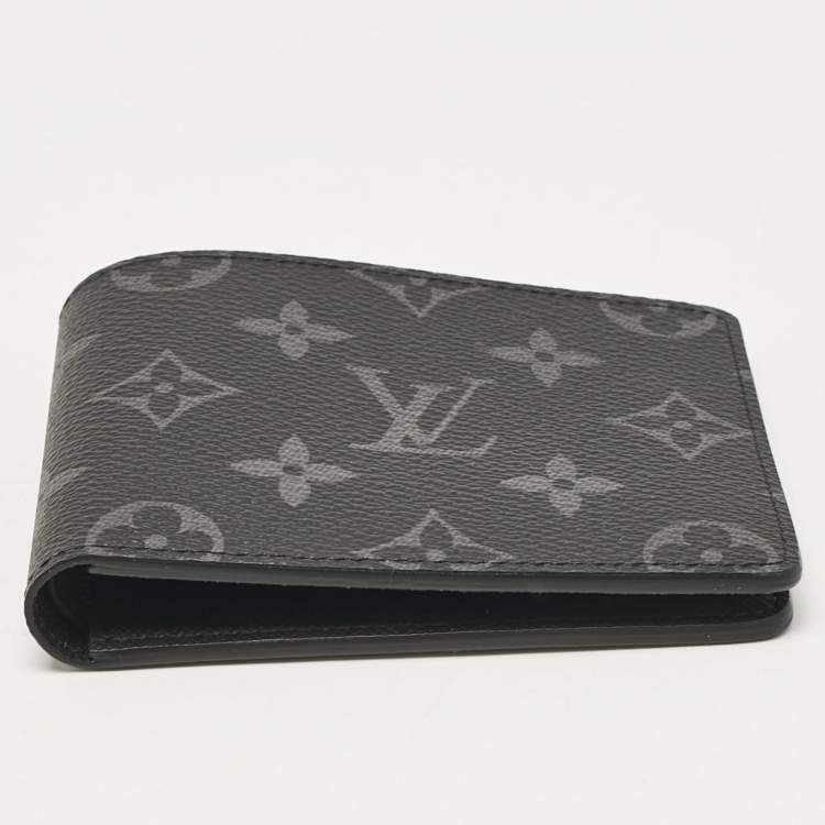 Pre Owned Louis Vuitton Monogram Eclipse Canvas Slender Wallet