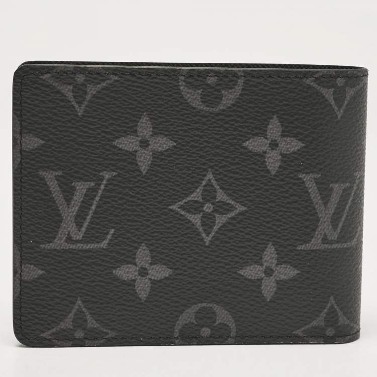 Pre Owned Louis Vuitton Monogram Eclipse Canvas Slender Wallet
