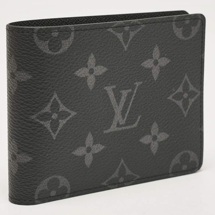 Pre Owned Louis Vuitton Monogram Eclipse Canvas Slender Wallet