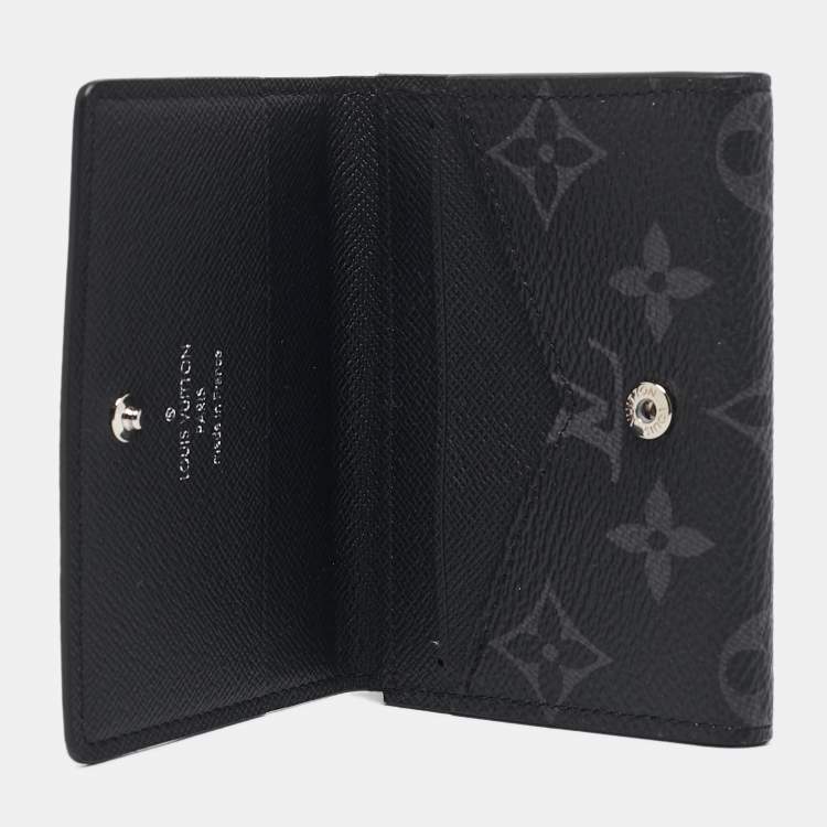 Pre Owned Louis Vuitton Monogram Eclipse Canvas Envelope Business Card Holder