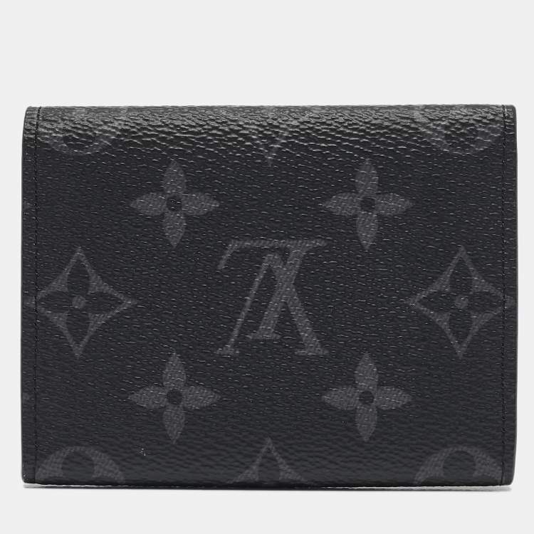 Pre Owned Louis Vuitton Monogram Eclipse Canvas Envelope Business Card Holder
