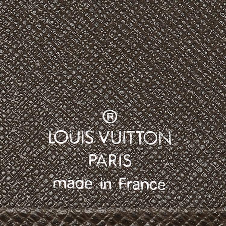 Pre Owned Louis Vuitton Grizzli Taiga Leather Porte-Billets 3 Card Bifold Wallet