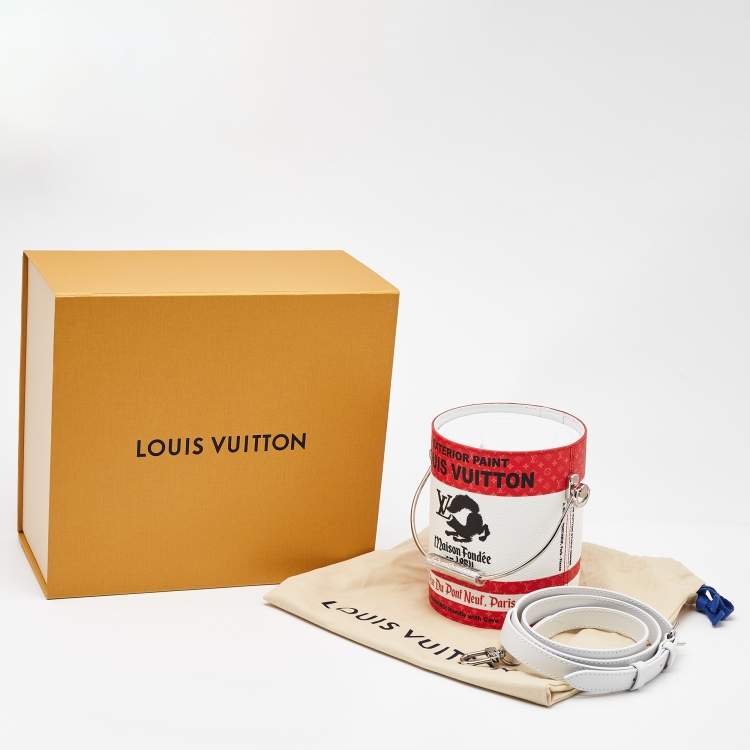 Pre Owned Louis Vuitton Red Monogram Canvas LV Paint Can Bag