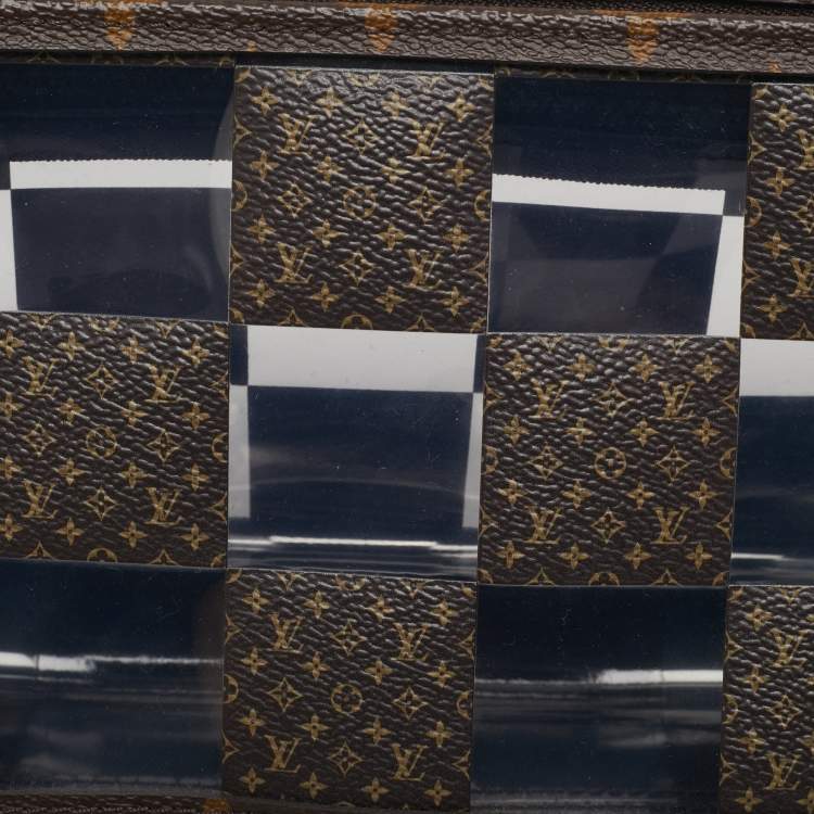 Pre Owned Louis Vuitton Monogram Chess Canvas and PVC Standing Pouch
