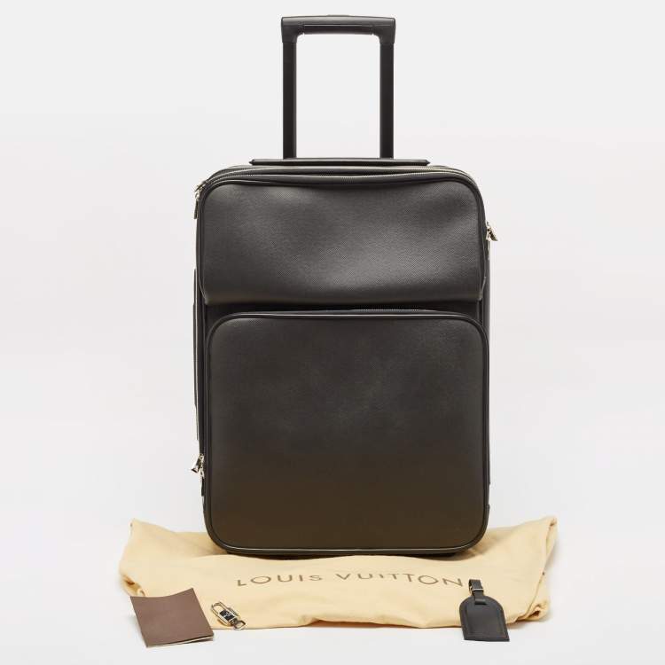 Pre Owned Louis Vuitton Black Taiga Leather Business Pegase 55 Luggage