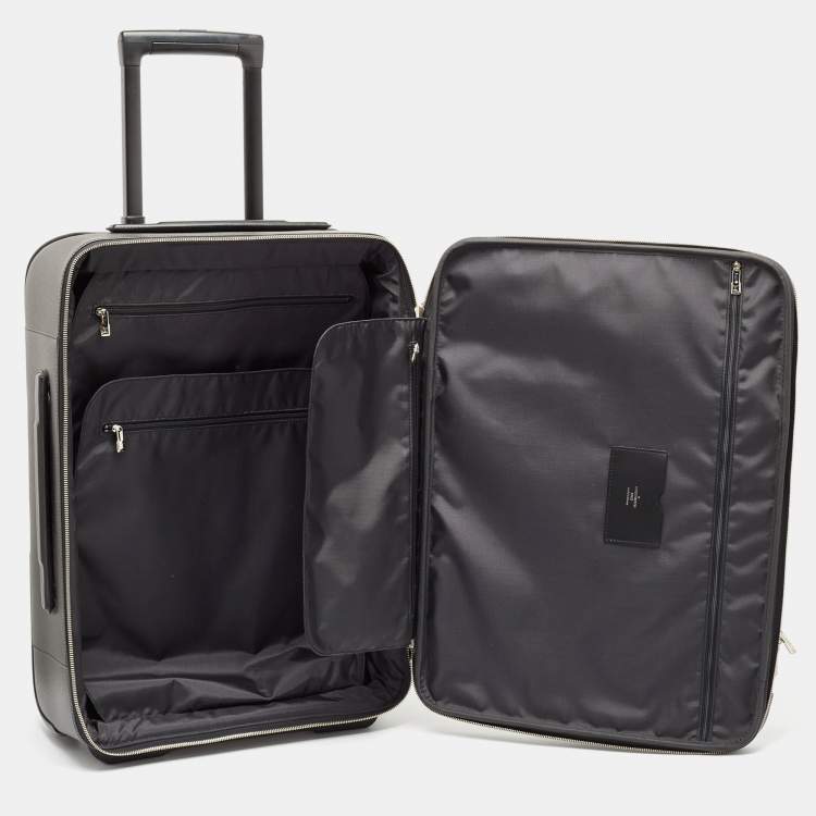 Pre Owned Louis Vuitton Black Taiga Leather Business Pegase 55 Luggage