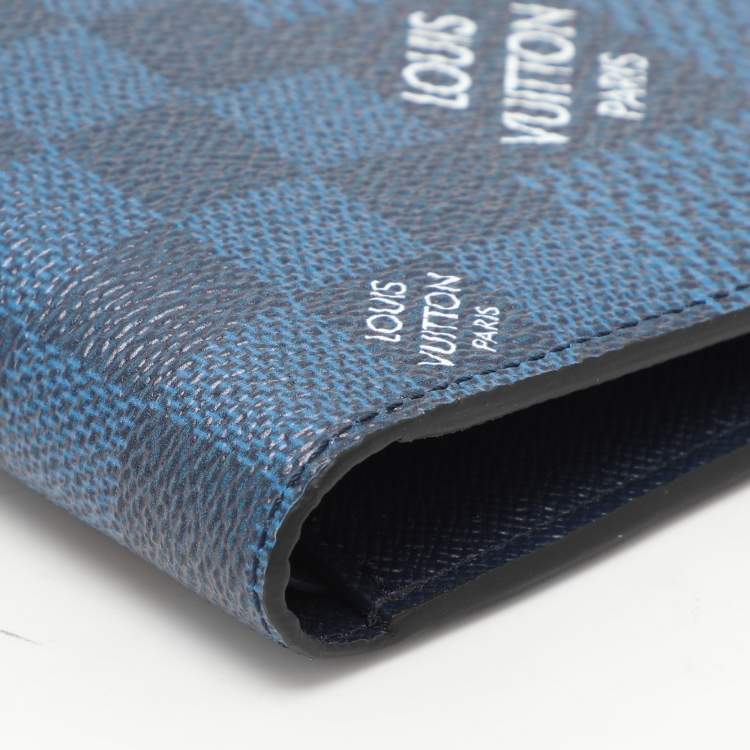 Pre Owned Louis Vuitton Navy Damier Graphite 3D Canvas Multiple Bifold Wallet