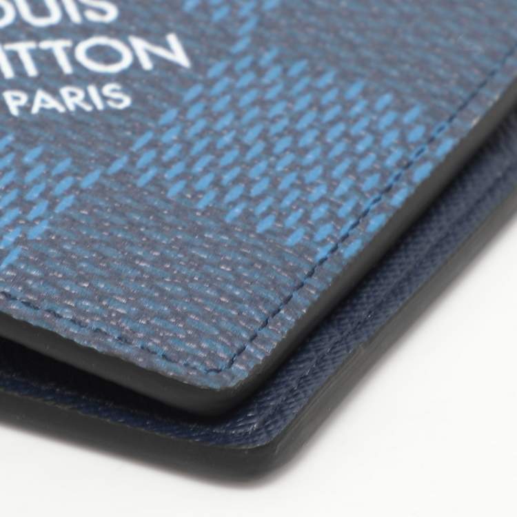 Pre Owned Louis Vuitton Navy Damier Graphite 3D Canvas Multiple Bifold Wallet