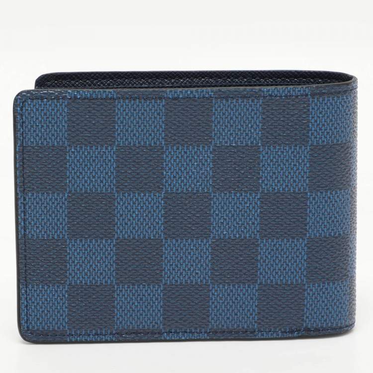 Pre Owned Louis Vuitton Navy Damier Graphite 3D Canvas Multiple Bifold Wallet