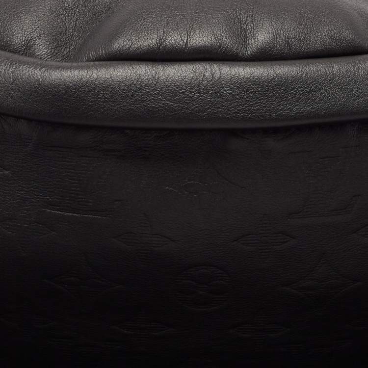 Pre Owned Louis Vuitton Black Monogram Shadow Leather Discovery GM Bumbag