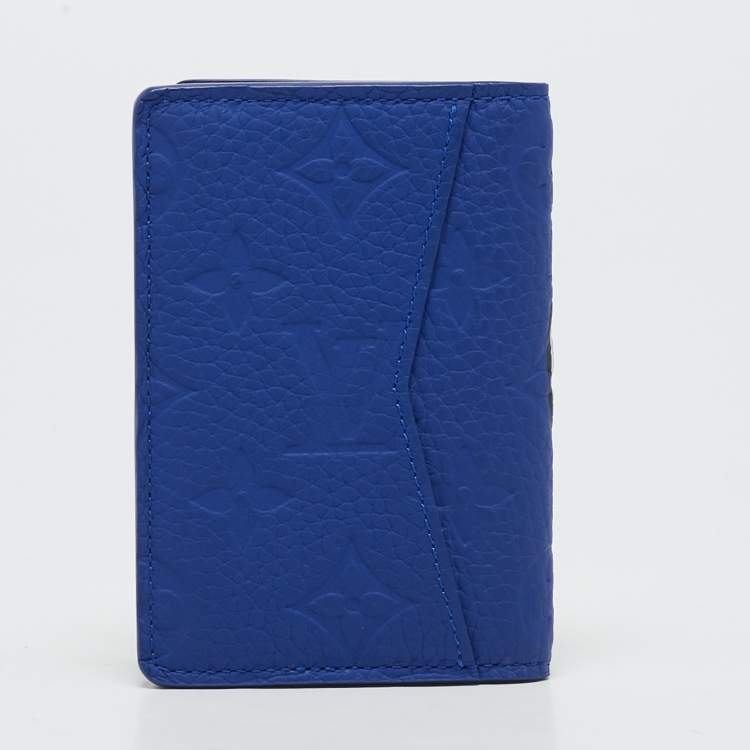 Pre Owned Louis Vuitton x NBA Blue Monogram Taurillon Leather Pocket Organizer