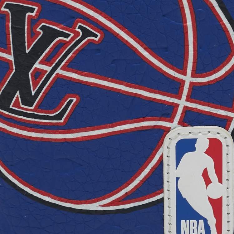 Pre Owned Louis Vuitton x NBA Blue Monogram Taurillon Leather Pocket Organizer
