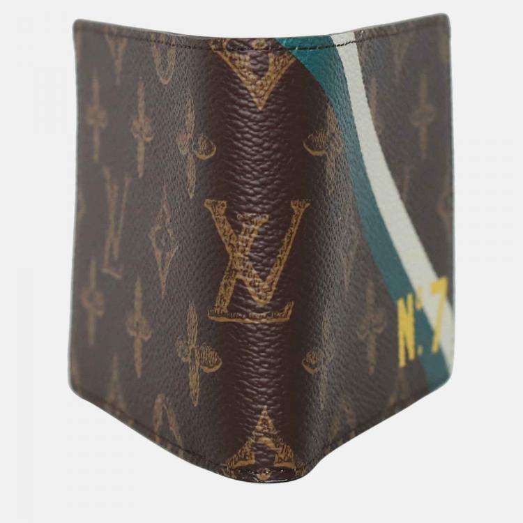 Pre Owned Louis Vuitton Brown Coated Canvas PF. Multiple Wallet
